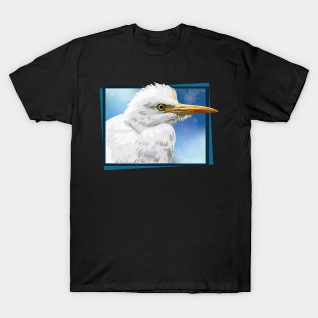 Cattle egret T-Shirt by obscurite